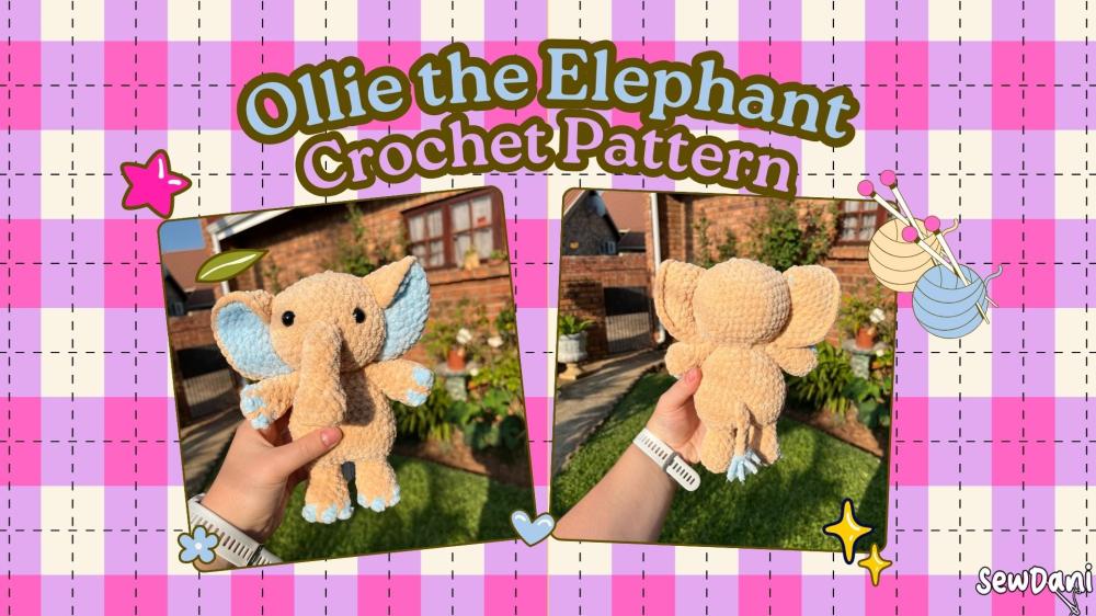 Ollie the Elephant Crochet pattern