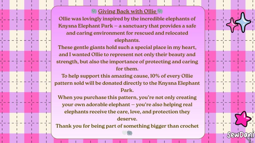 Ollie the Elephant Crochet pattern